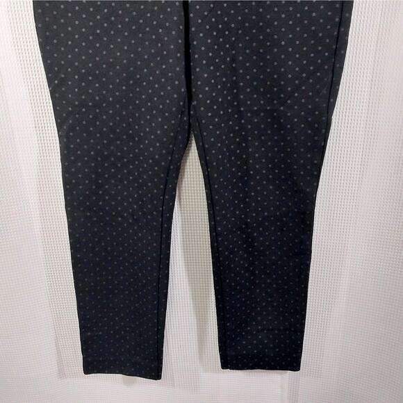 OLD NAVY! RICH BLACK W/GRAY POLKA DOTS SKINNY STYLE PANTS, SLACKS TROUSERS! SZ 8 - Picture 4 of 10